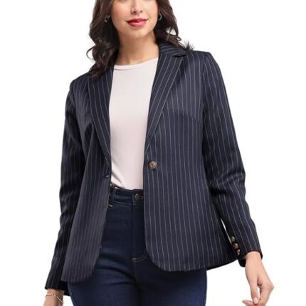 FableStreet Single Breasted Blazer - Navy Blue