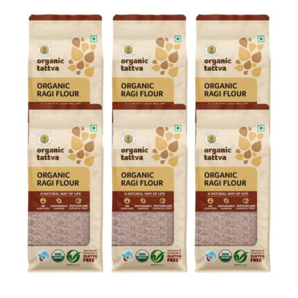 Organic Tattva Ragi Flour 3kg | 500gm (Pack of 6)