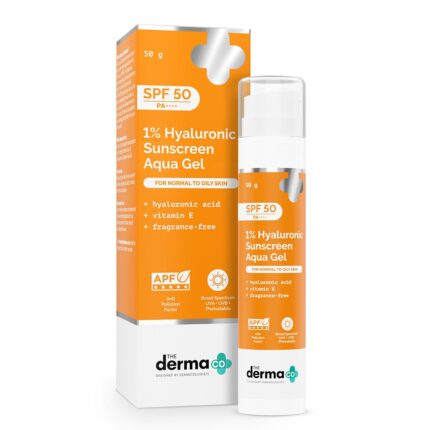 The Derma Co 1% Hyaluronic Sunscreen Aqua Gel SPF 50 PA+ - 50 g