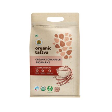 Organic Tattva Sonamasuri Brown Gluten Free Rice - 5 Kg
