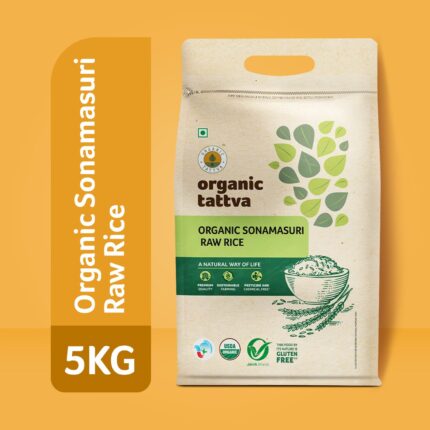 Organic Tattva Sonamasuri Raw Rice - 5KG