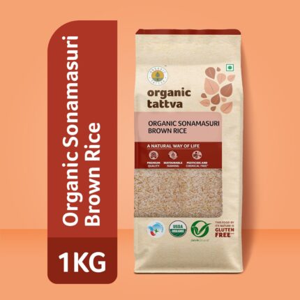 Organic Tattva Gluten Free Sonamasuri Brown Rice - 1Kg