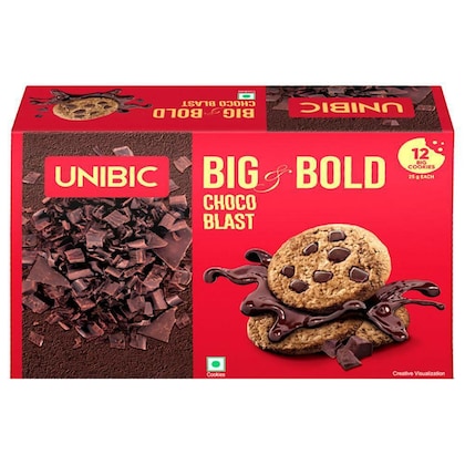 Unibic Big and Bold Choco Blast Cookies 300 g (12 Units x 25 g)