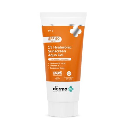 The Derma Co 1% Hyaluronic Sunscreen Aqua Gel SPF 50 PA+ - 80 g