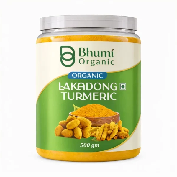 Buy Bhumi Organic Lakadong Turmeric Powder 500gm Online